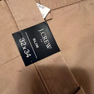 New WT J. Crew Men's Slim Fit Khaki Chinos